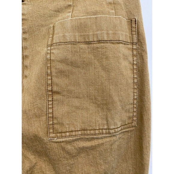 Derek Lam IO Crosby - Neiman Marcus Denim 2 tone flare khaki pants women size 14 - Picture 2 of 5